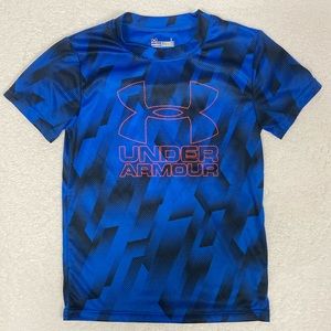 Underarmour blue black athletic tee size 7